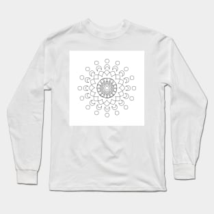 Round graphic, geometric decorative, mandalas or henna design in vector. Long Sleeve T-Shirt